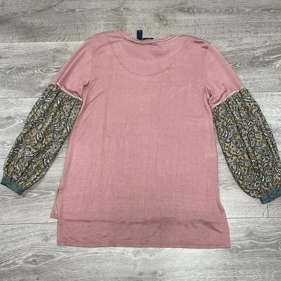 NWT Daytrip Raw Edge Oversized Ling Sleeve Top Boho XS - Picture 14 of 16